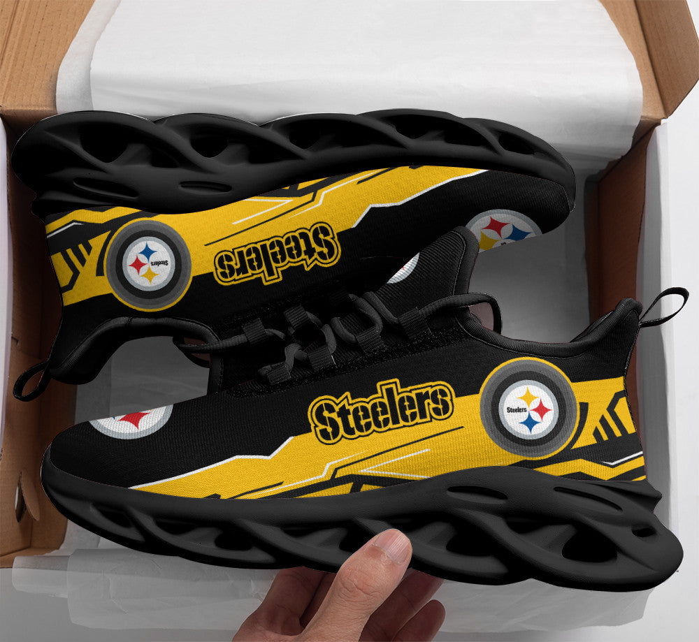 Pittsburgh Steelers NFL Max Soul Shoes Sneakers for Men And Women – NFL Football Fan Shoes, Team Sneakers - Image 4