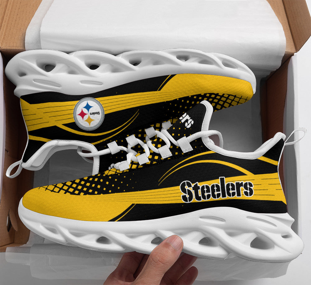 Pittsburgh Steelers NFL Max Soul Shoes Sneakers for Men And Women – NFL Football Fan Shoes, Team Sneakers