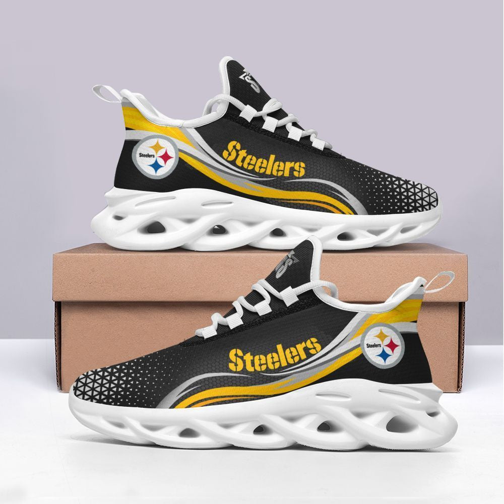 Pittsburgh Steelers NFL Max Soul Shoes Sneakers for Men And Women – NFL Football Fan Shoes, Team Sneakers