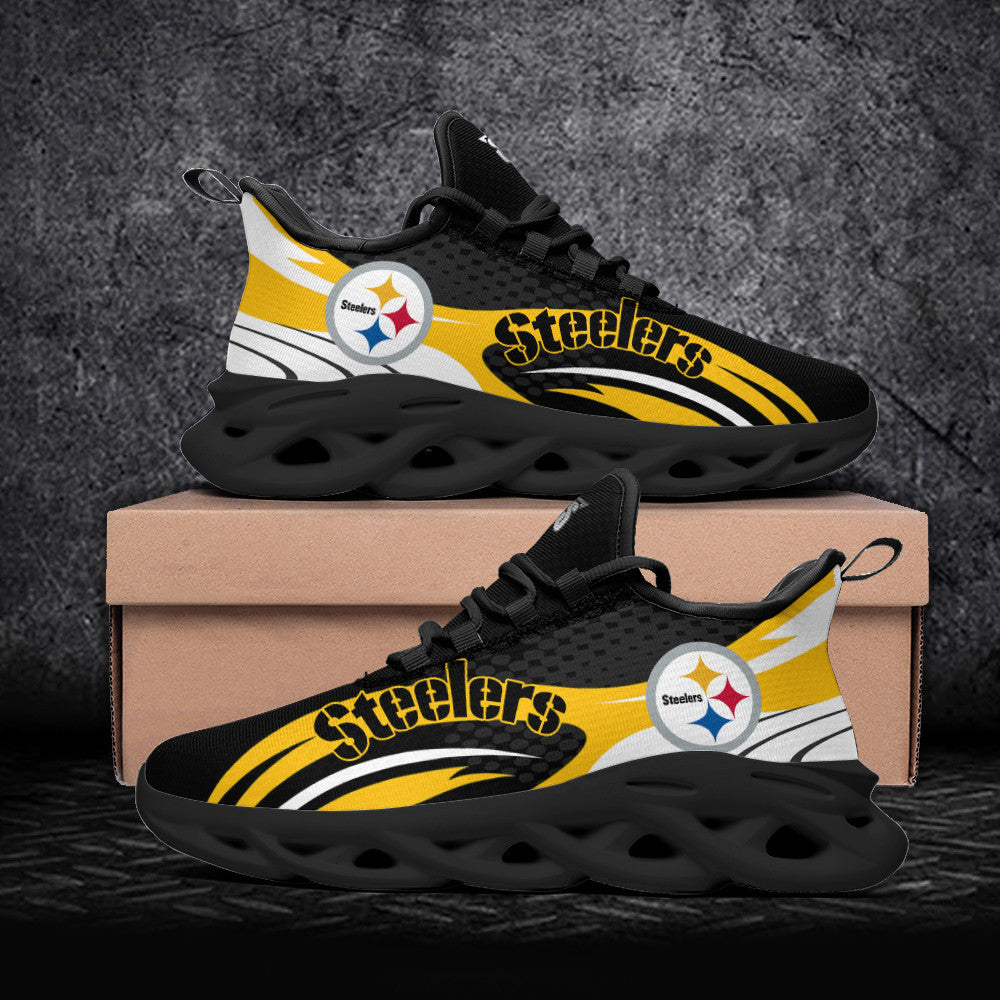 Pittsburgh Steelers NFL Max Soul Shoes Sneakers for Men And Women – NFL Football Fan Shoes, Team Sneakers