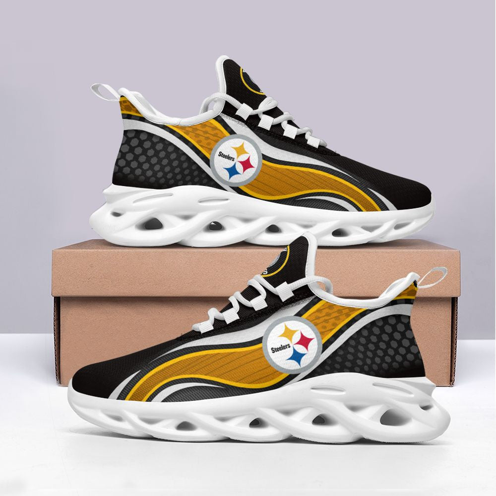 Pittsburgh Steelers NFL Max Soul Shoes Sneakers for Men And Women – NFL Football Fan Shoes, Team Sneakers