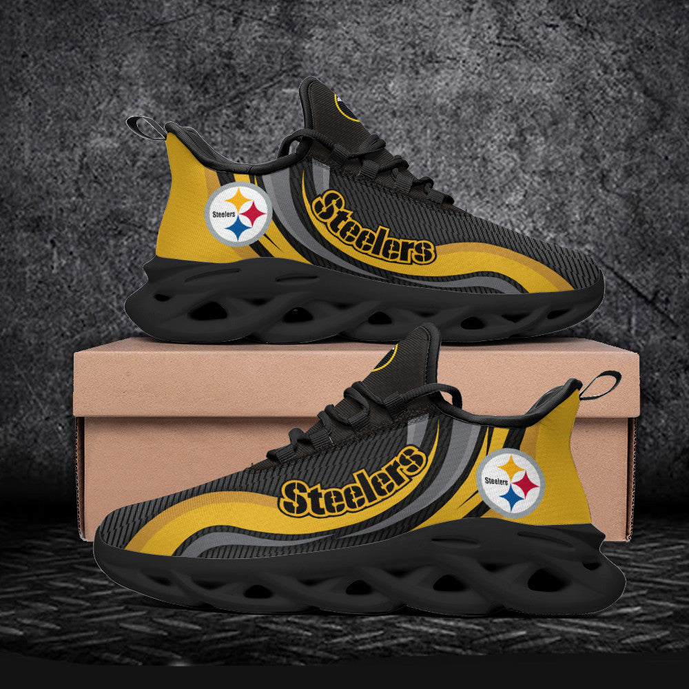 Pittsburgh Steelers NFL Max Soul Shoes Sneakers for Men And Women – NFL Football Fan Shoes, Team Sneakers