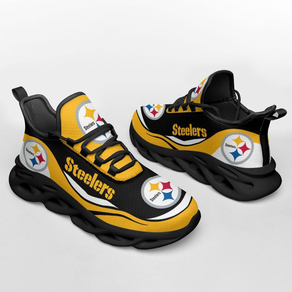 Pittsburgh Steelers NFL Max Soul Shoes Sneakers for Men And Women – NFL Football Fan Shoes, Team Sneakers - Image 4