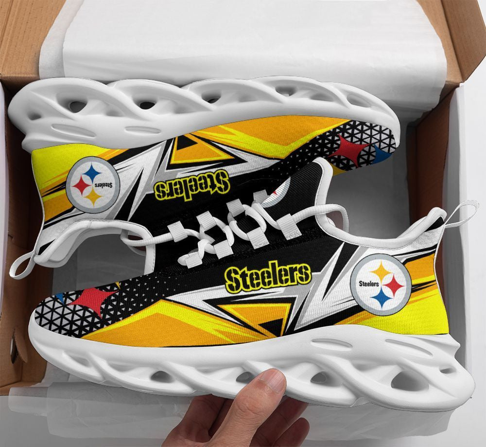 Pittsburgh Steelers NFL Max Soul Shoes Sneakers for Men And Women – NFL Football Fan Shoes, Team Sneakers