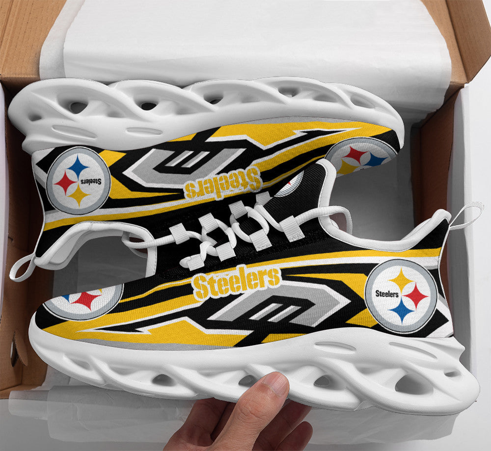 Pittsburgh Steelers NFL Max Soul Shoes Sneakers for Men And Women – NFL Football Fan Shoes, Team Sneakers