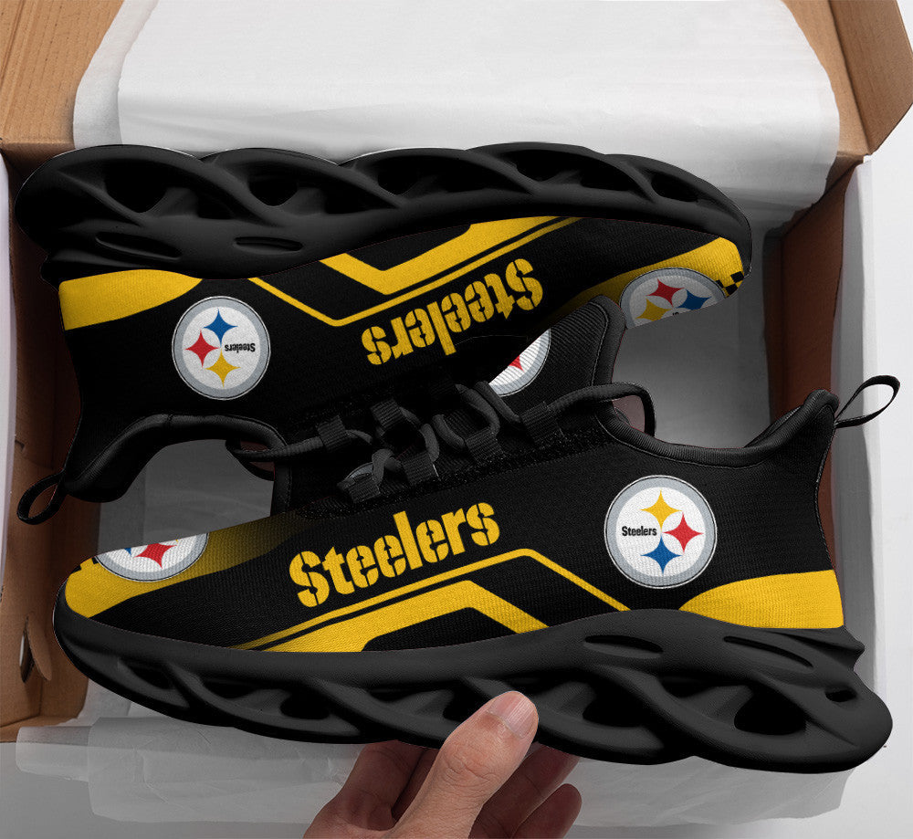 Pittsburgh Steelers NFL Max Soul Shoes Sneakers for Men And Women – NFL Football Fan Shoes, Team Sneakers