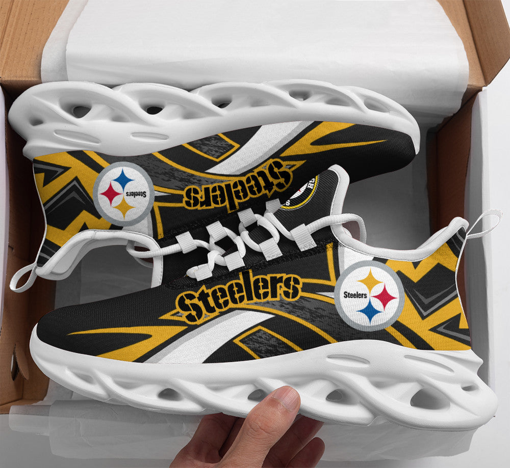 Pittsburgh Steelers NFL Max Soul Shoes Sneakers for Men And Women – NFL Football Fan Shoes, Team Sneakers