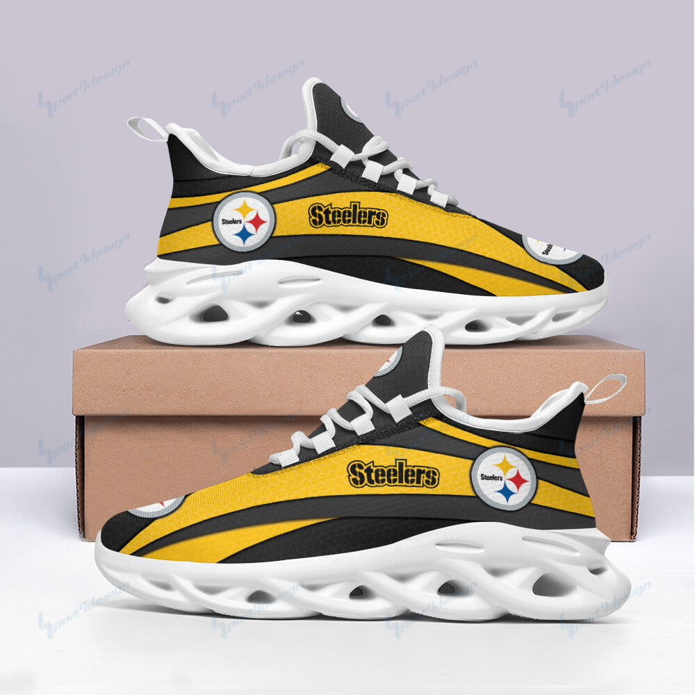 Pittsburgh Steelers NFL Max Soul Shoes Sneakers for Men And Women – NFL Football Fan Shoes, Team Sneakers