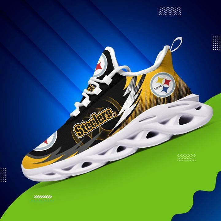 Pittsburgh Steelers NFL Max Soul Shoes Sneakers for Men And Women – NFL Football Fan Shoes, Team Sneakers