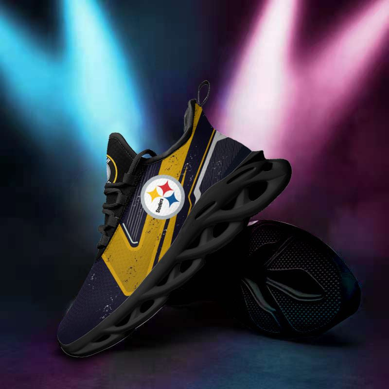 Pittsburgh Steelers NFL Max Soul Shoes Sneakers for Men And Women – NFL Football Fan Shoes, Team Sneakers