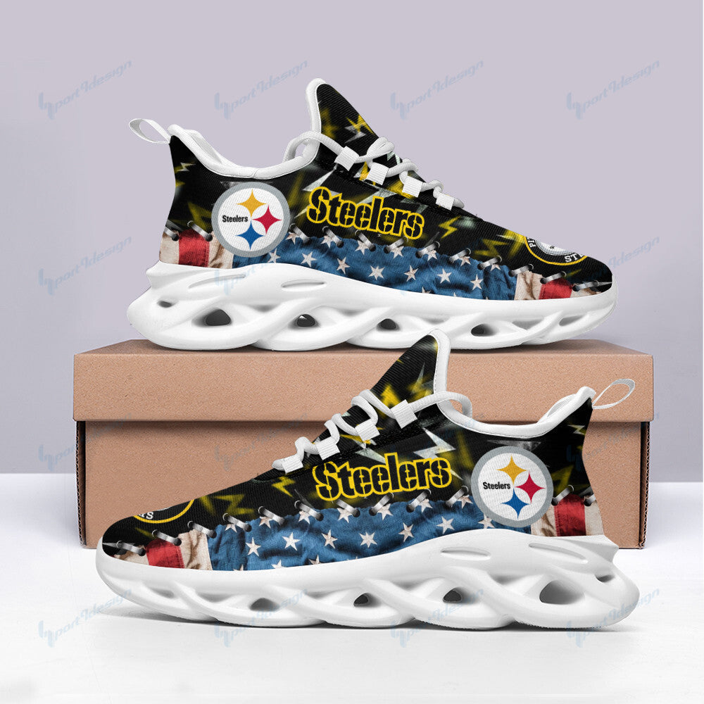 Pittsburgh Steelers NFL Max Soul Shoes Sneakers for Men And Women – NFL Football Fan Shoes, Team Sneakers