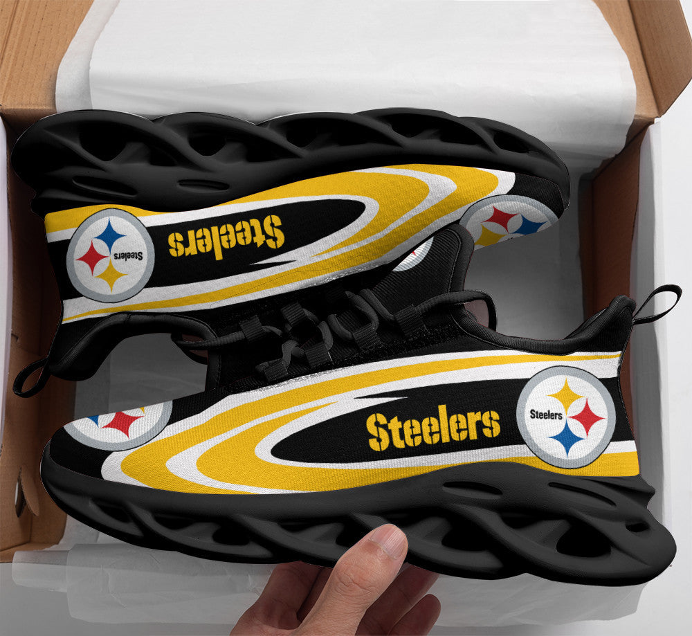 Pittsburgh Steelers NFL Max Soul Shoes Sneakers for Men And Women – NFL Football Fan Shoes, Team Sneakers - Image 4