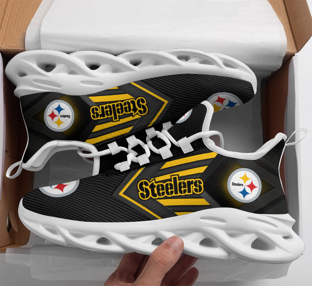 Pittsburgh Steelers NFL Max Soul Shoes Sneakers for Men And Women – NFL Football Fan Shoes, Team Sneakers