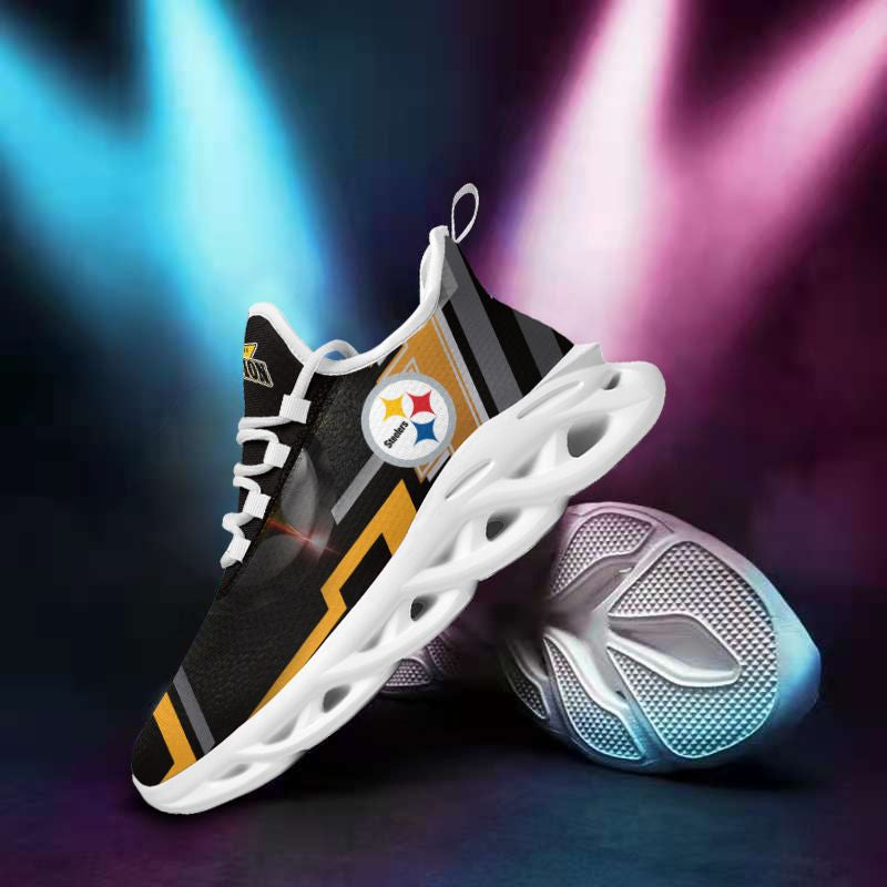 Pittsburgh Steelers NFL Max Soul Shoes Sneakers for Men And Women – NFL Football Fan Shoes, Team Sneakers