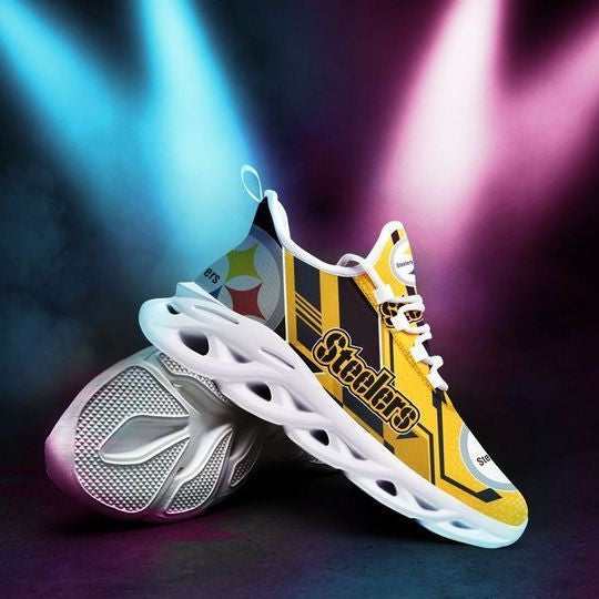 Pittsburgh Steelers NFL Max Soul Shoes Sneakers for Men And Women – NFL Football Fan Shoes, Team Sneakers