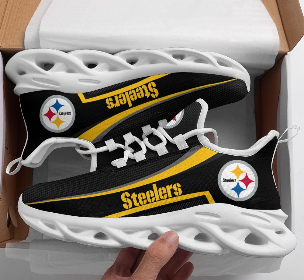 Pittsburgh Steelers NFL Max Soul Shoes Sneakers for Men And Women – NFL Football Fan Shoes, Team Sneakers