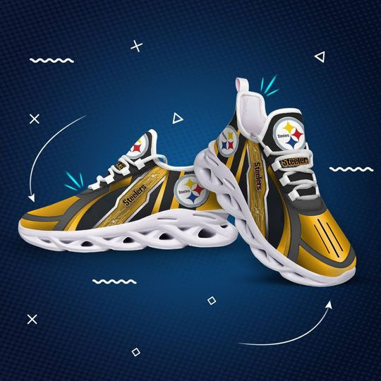 Pittsburgh Steelers NFL Max Soul Shoes Sneakers for Men And Women – NFL Football Fan Shoes, Team Sneakers - Image 4