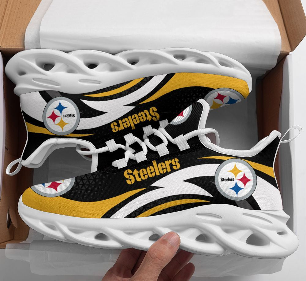 Pittsburgh Steelers NFL Max Soul Shoes Sneakers for Men And Women – NFL Football Fan Shoes, Team Sneakers