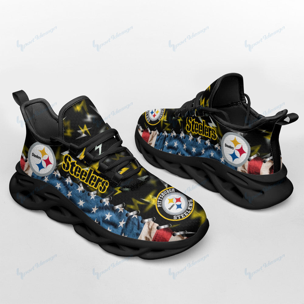 Pittsburgh Steelers NFL Max Soul Shoes Sneakers for Men And Women – NFL Football Fan Shoes, Team Sneakers - Image 4