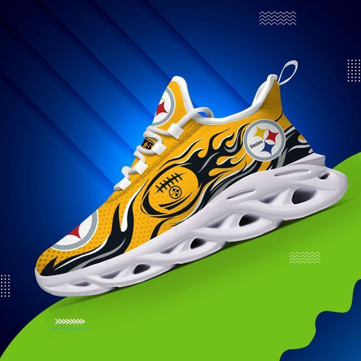 Pittsburgh Steelers NFL Max Soul Shoes Sneakers for Men And Women – NFL Football Fan Shoes, Team Sneakers