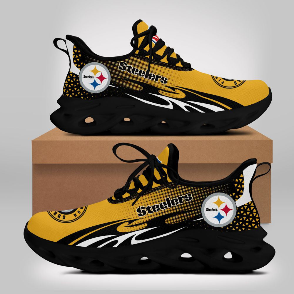 Pittsburgh Steelers NFL Max Soul Shoes Sneakers for Men And Women – NFL Football Fan Shoes, Team Sneakers