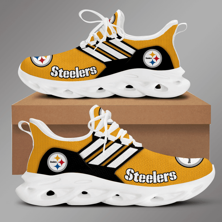 Pittsburgh Steelers NFL Max Soul Shoes Sneakers for Men And Women – NFL Football Fan Shoes, Team Sneakers
