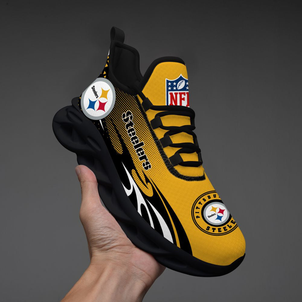 Pittsburgh Steelers NFL Max Soul Shoes Sneakers for Men And Women – NFL Football Fan Shoes, Team Sneakers - Image 3