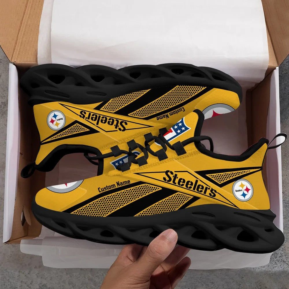 Pittsburgh Steelers NFL Max Soul Shoes Sneakers for Men And Women – NFL Football Fan Shoes, Team Sneakers - Image 3
