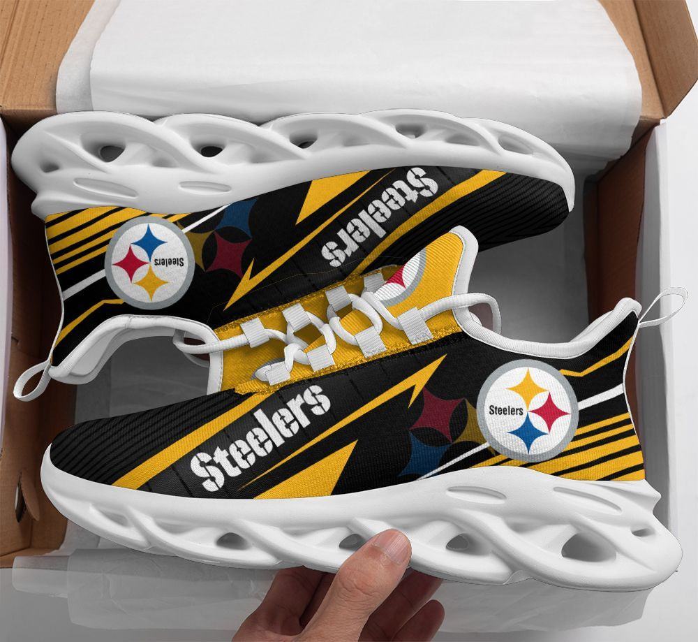 Pittsburgh Steelers NFL Max Soul Shoes Sneakers for Men And Women – NFL Football Fan Shoes, Team Sneakers