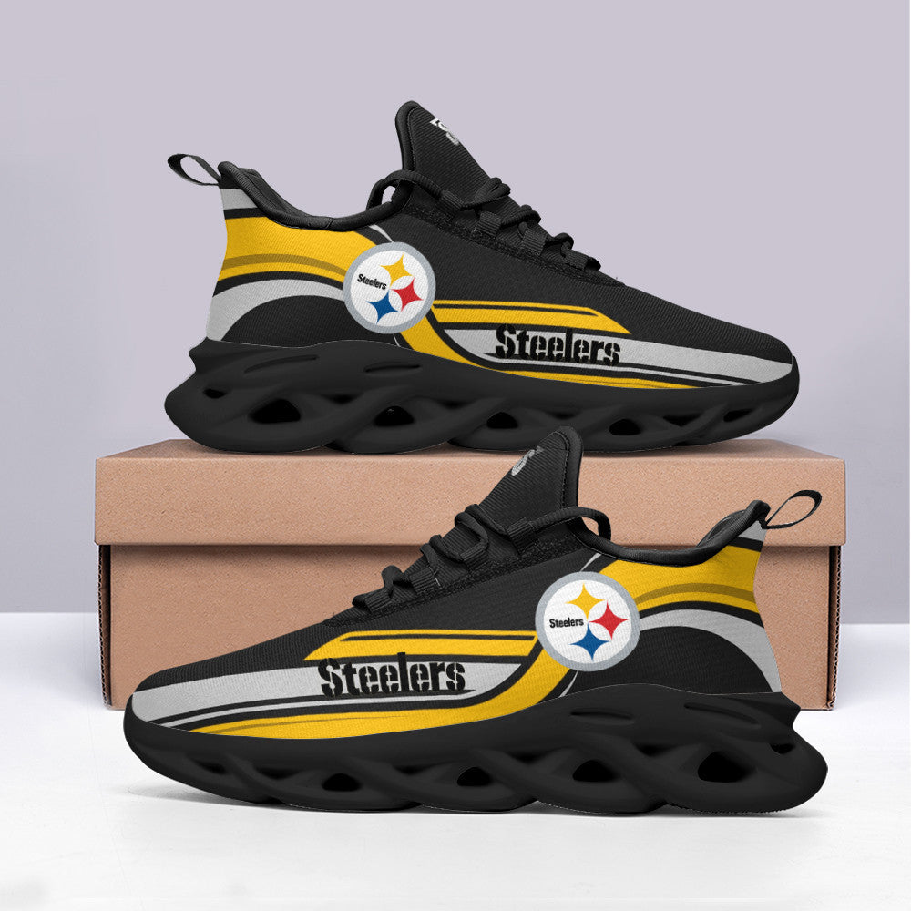 Pittsburgh Steelers NFL Max Soul Shoes Sneakers for Men And Women – NFL Football Fan Shoes, Team Sneakers