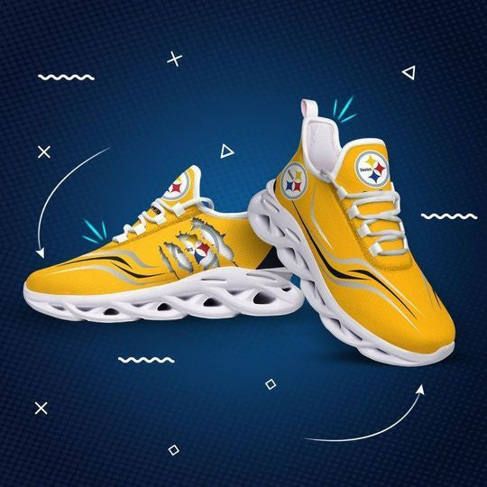 Pittsburgh Steelers NFL Max Soul Shoes Sneakers for Men And Women – NFL Football Fan Shoes, Team Sneakers - Image 4