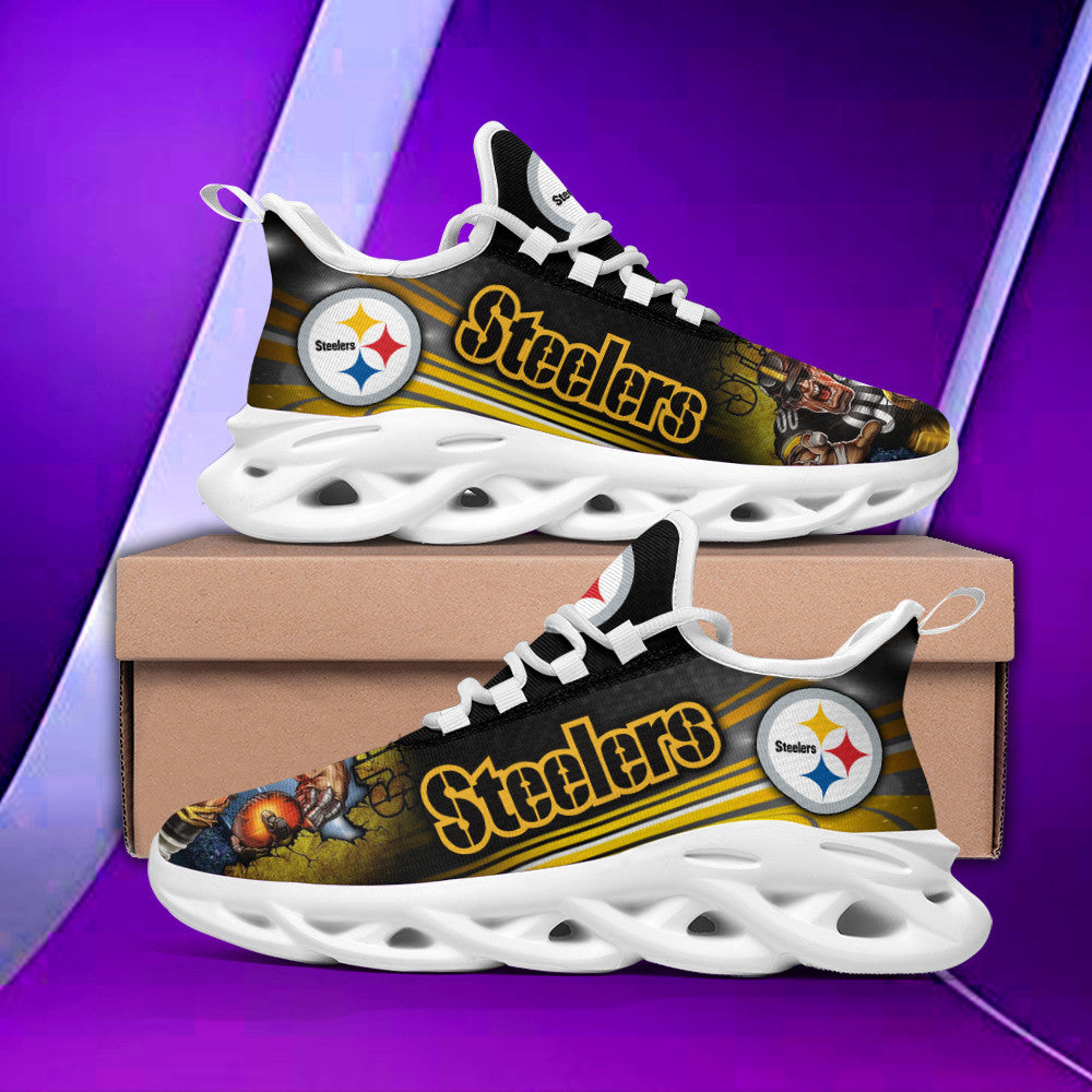 Pittsburgh Steelers NFL Max Soul Shoes Sneakers for Men And Women – NFL Football Fan Shoes, Team Sneakers - Image 3
