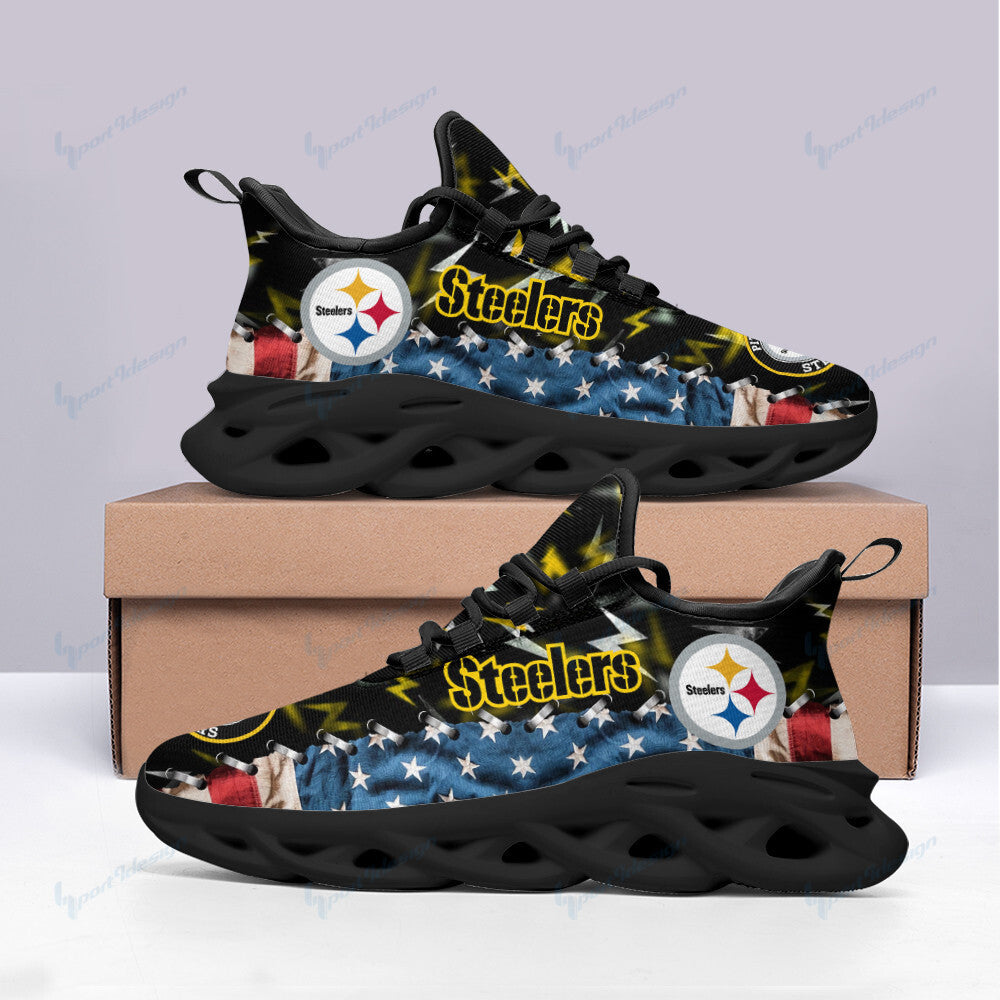 Pittsburgh Steelers NFL Max Soul Shoes Sneakers for Men And Women – NFL Football Fan Shoes, Team Sneakers - Image 3