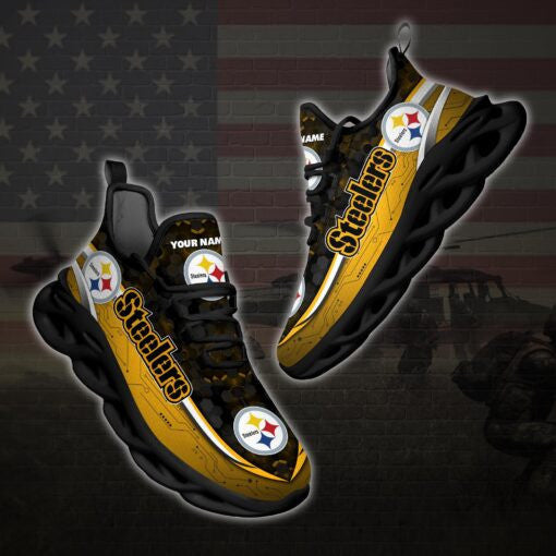 Pittsburgh Steelers NFL Max Soul Shoes Sneakers for Men And Women – NFL Football Fan Shoes, Team Sneakers - Image 4