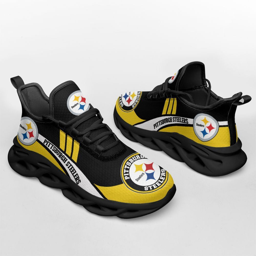 Pittsburgh Steelers NFL Max Soul Shoes Sneakers for Men And Women – NFL Football Fan Shoes, Team Sneakers - Image 4