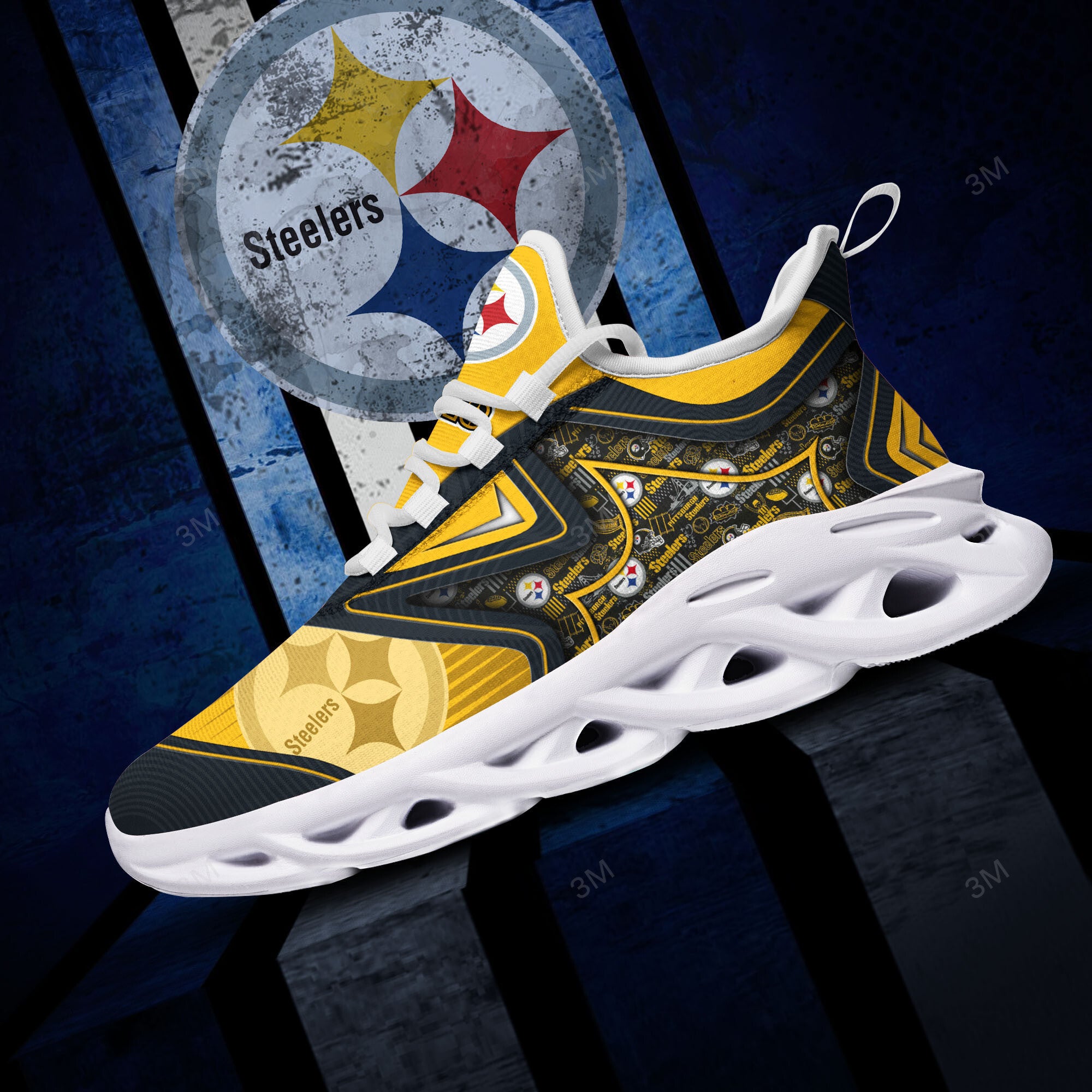 Pittsburgh Steelers NFL Max Soul Shoes Sneakers for Men And Women – NFL Football Fan Shoes, Team Sneakers