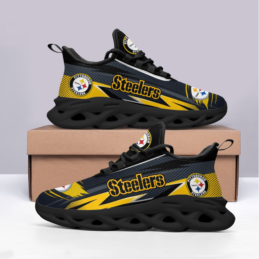 Pittsburgh Steelers NFL Max Soul Shoes Sneakers for Men And Women – NFL Football Fan Shoes, Team Sneakers