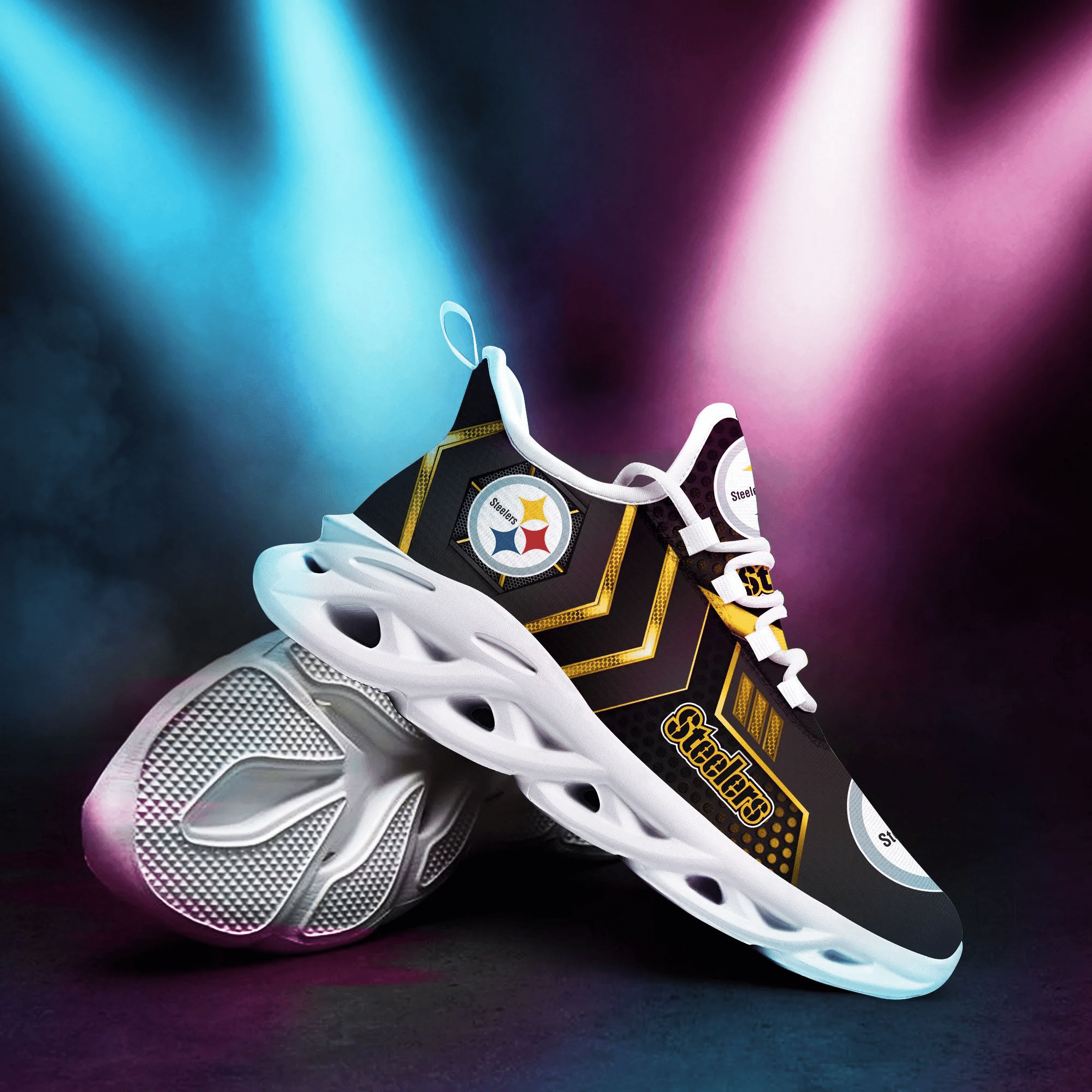Pittsburgh Steelers NFL Max Soul Shoes Sneakers for Men And Women – NFL Football Fan Shoes, Team Sneakers - Image 3