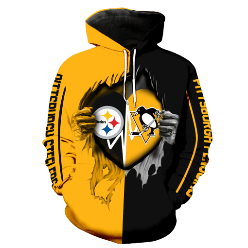 Pittsburgh Steelers Pittsburgh Penguins 3D All Over Print Hoodie & Zip Hoodie