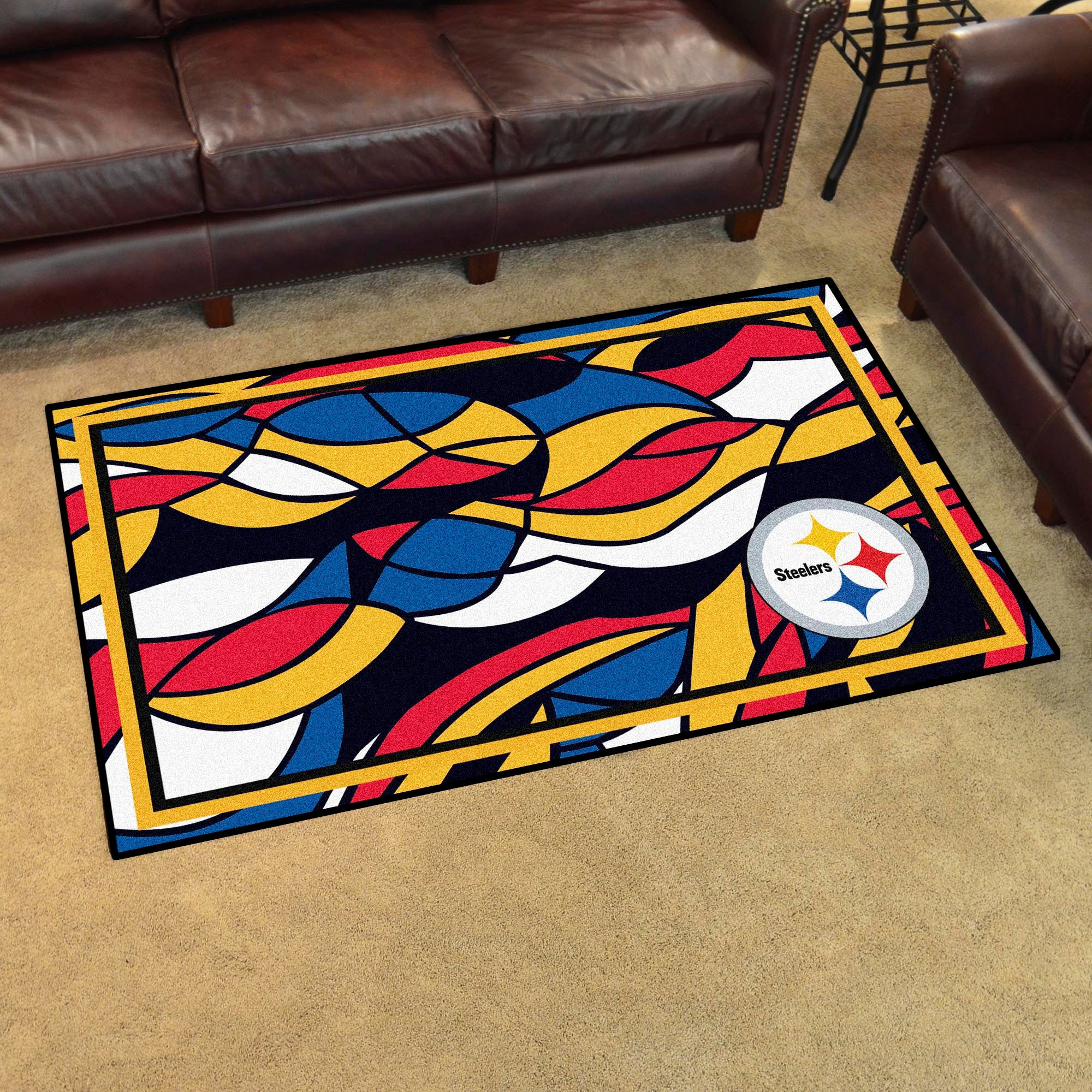 Pittsburgh Steelers Plush Rectangle Area Rug – Full Print Carpet For Living Room & Bedroom Home Decor
