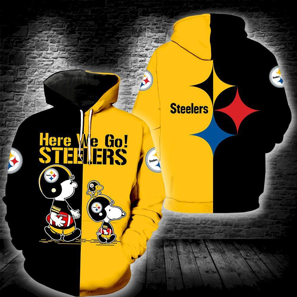 Pittsburgh Steelers Snoopy 3D All Over Print Hoodie & Zip Hoodie