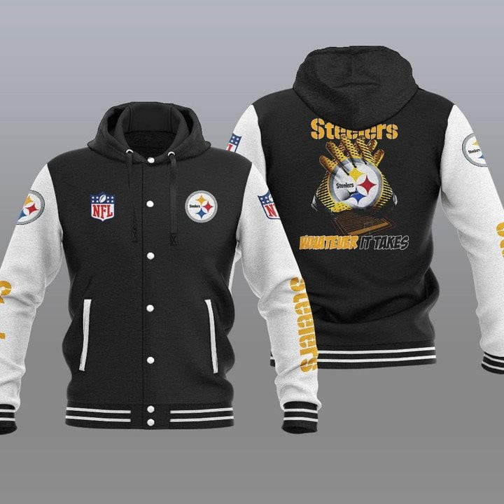 Pittsburgh Steelers Varsity Baseball Jacket for Men & Women | NFL Team Fan Gift