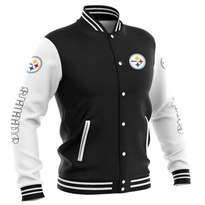 Pittsburgh Steelers Varsity Baseball Jacket for Men & Women | NFL Team Fan Gift