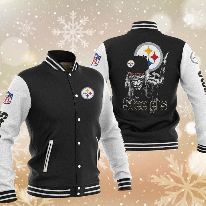 Pittsburgh Steelers Varsity Baseball Jacket for Men & Women | NFL Team Fan Gift