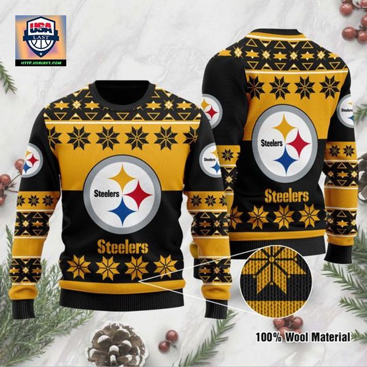 Pittsburgh Steelers Wool Ugly Christmas Sweater