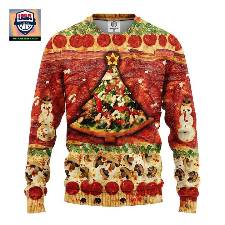 Pizza 3D Ugly Christmas Sweater Amazing Gift Idea Thanksgiving Gift