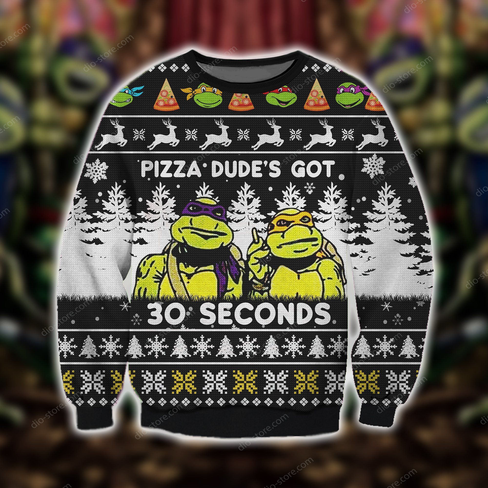 Pizza Dude'S Got 30 Seconds Knitting Pattern 3D Print Ugly Sweater
