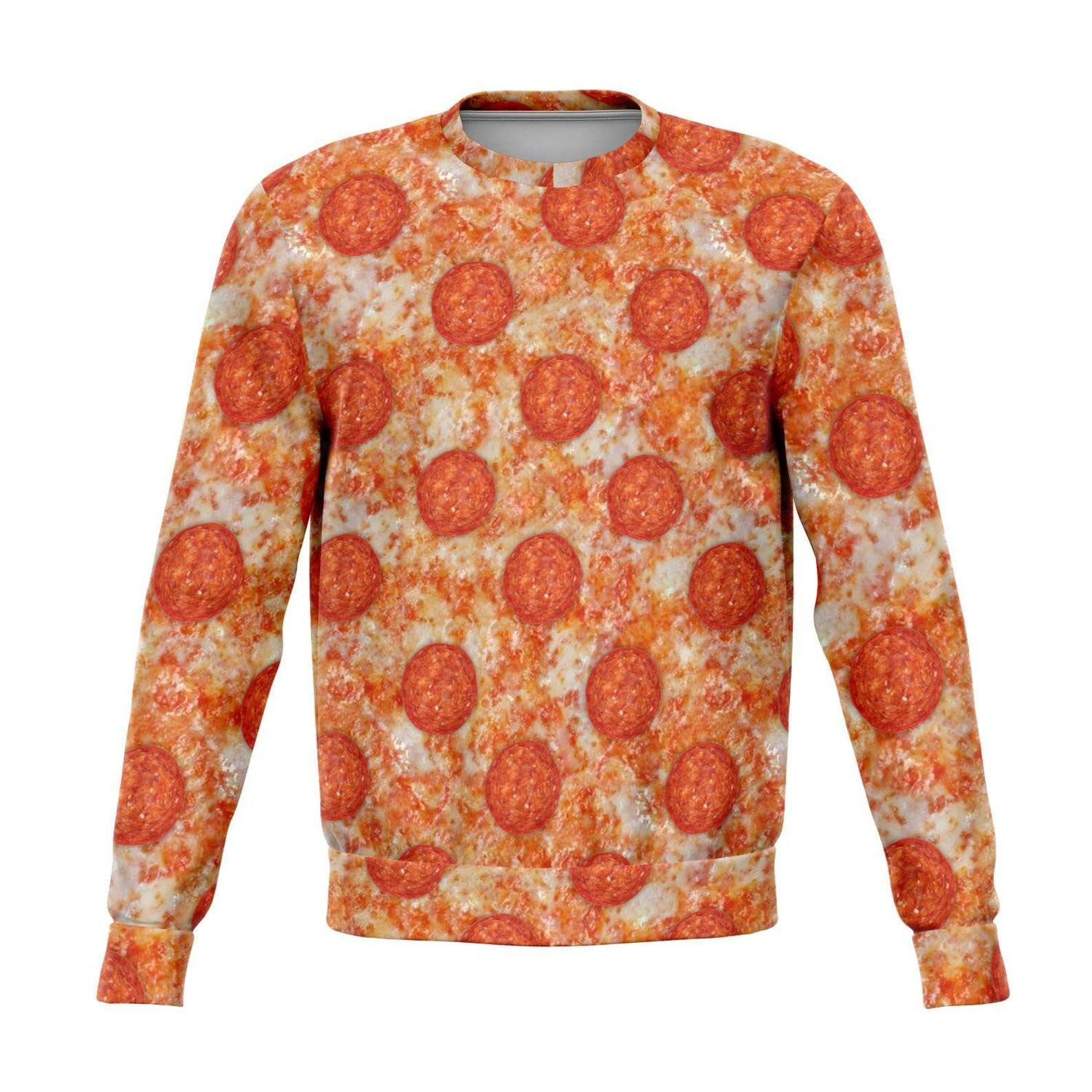 Pizza Pepperoni Ugly Christmas Sweater,
