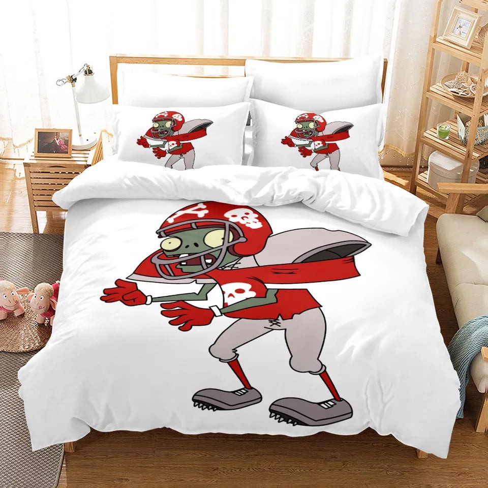 Plants Vs Zombies Duvet Cover Quilt Cover Pillowcase Bedding Set Bed Linen Home Bedroom Decor