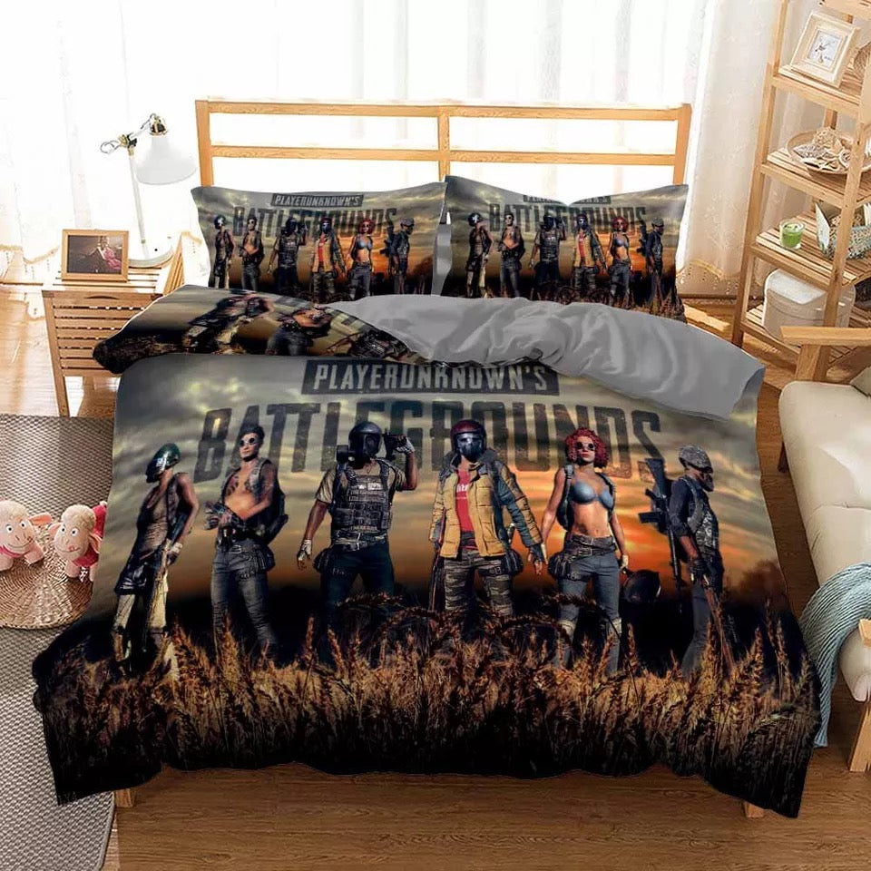 Playerunknown Battlegrounds Pubg Duvet Cover Quilt Cover Pillowcase Bedding Set Bed Linen Home Bedroom Decor